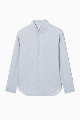 Сорочка COS cos1093272_whiteblue 40/M Блакитний/Біла смужка