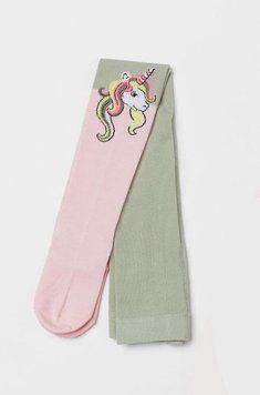 Колготки H&M 270619739_lightgreeenpink 122 Світло-Зелений/Рожевий