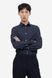 Сорочка H&M 270976709 M Темно-Синій/Білий