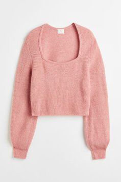 Джемпер з вовною H&M 271108025_pink M Темно-рожевий