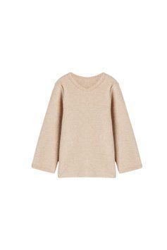 Лонгслів H&M 271206908 92 Темно-бежевий