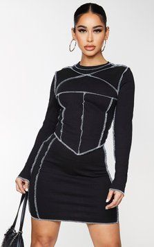 Юбка PrettyLittleThing CMO1959_4_68 34 Черный