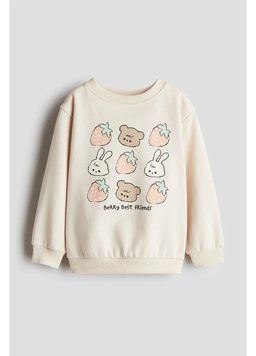 Світшот на флісі H&M 271241902_beige 134 Кремовий
