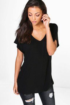 Футболка Boohoo TZZ99635_105_16 34 Черный