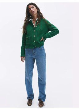 Джинси H&M 271236910 36 Блакитний