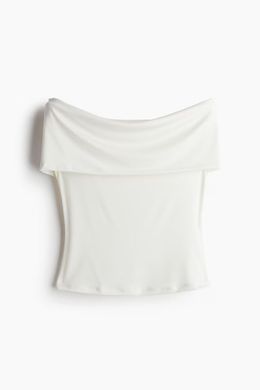 Топ H&M 271251488 XS Кремовий