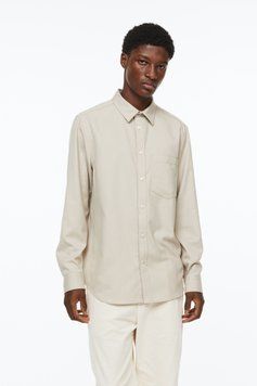 Сорочка H&M 060988607 XS Бежевий