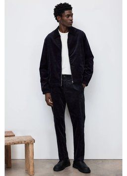 Куртка вельветова H&M 271234637 M Темно-синій