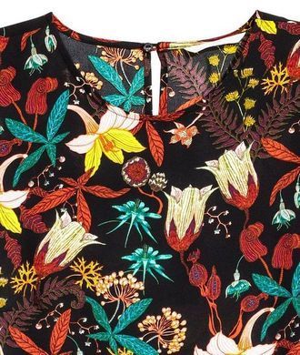 Блуза H&M 270421249_multi 42 Чорний/Малюнок