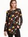 Блуза H&M 270421249_multi 42 Чорний/Малюнок