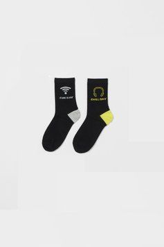 Шкарпетки 2шт. H&M 270488016_chillday 30/31 Чорний/Жовтий
