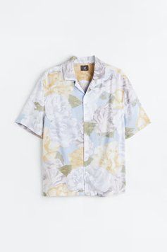Сорочка H&M 270656677_floral S Світло-Блакитний/Квіти