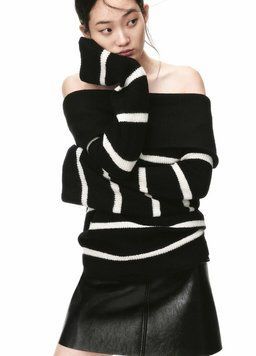 Джемпер H&M 271192801_blackwhite M Чорний/Білий