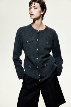 Кардиган H&M 271246573 M Темно-Серый