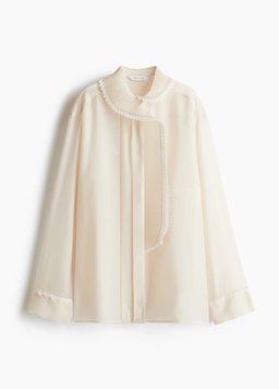 Блуза H&M Edition 271261764 XS Світло-бежевий