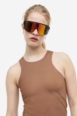 Топ спортивний H&M 061089883_brown L Коричневий
