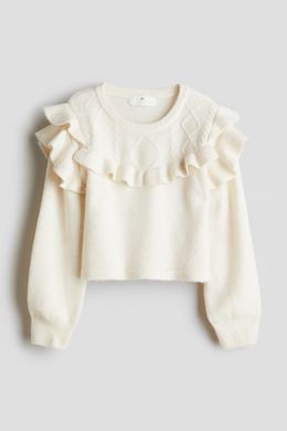 Джемпер H&M 271252836 158 Кремовий