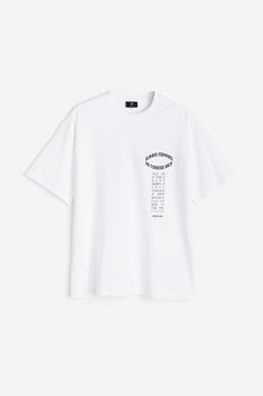 Футболка H&M 270967955 XL Білий
